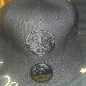 All BLACK Denver Nuggets hat